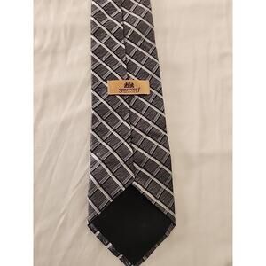 Stafford Black and Gray Men's Tie 59 Inches Long 4 Inches Wide